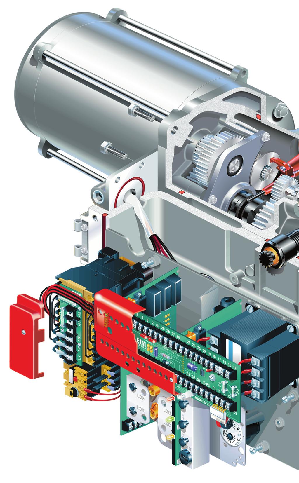 M2CP Actuators are Designed for Reliability, Versatility and Ease of Use 1 2 3 4 Motor options include most voltages of single-phase or three-phase alternating current and direct current.