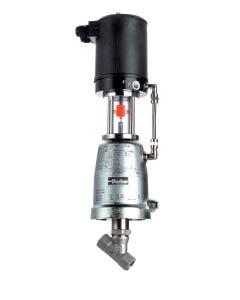 Series 820: 2 Way Angle Body Control Valves: 1/2 to 2 NPT DIGITAL CONTROL: Control valve with integrated microprocessor-positioner for neutral through aggressive fluids.