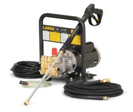 PRESSURE WASHERS Cold Water Gasoline or Electric Powered ZE Landa's Light-Duty, Hand-Held Cold Water Pressure Washer Weighing Only 65 Lbs.