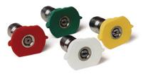 NOZZLES 4/pk and 5/pk Color-Coded QC Nozzle Sets Nozzle sets contain a complete set of four quick coupler nozzles at 0, 15, 25, and 40. The 5/pk includes one 40 x 65 soap nozzle. 4/pk Nozzle Old No.