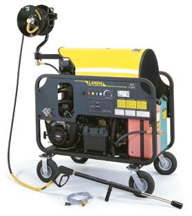 The MHP features a narrow-frame chassis made of rugged 1¼-inch square steel tube, a Schedule 80 heating coil, easy-to-remove side panels for convenience in servicing, a Landa belt-drive pump,