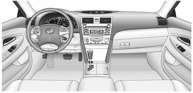 CAMRY Hybrid Identification (Continued) Interior The instrument cluster (speedometer, fuel