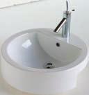 LAVABI D ARREDAMENTO / interior wash basin Lavabo Light Maxi 60 semincasso in ceramica 63 x 51,5 x h 18 cm.