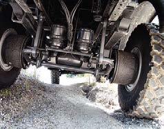 long shock courses Sturdily constructed stabilizers on front and rear axles Axle