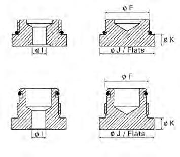 Adaptors & Flanges EBV Shape J/Flats K O-ring & Back-up Ring A - 13 A.