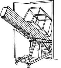 Tilt-back Operation Instructions Assembly 1. Be sure the area behind the machine and under the tilt-back frame is clear of personnel and obstructions. 2. Fully lower the platform. 3.