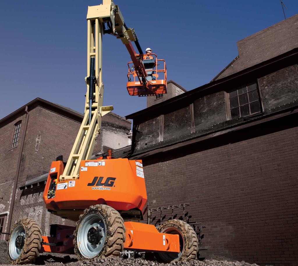 JLG AERIAL WORK PLATFORMS REACHING OUT On the job site, days are measured by productivity.