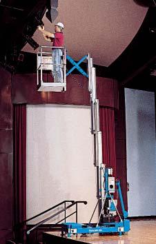 Their light weight and compact size make Genie aerial work platforms convenient to use in schools, churches, warehouses and more.