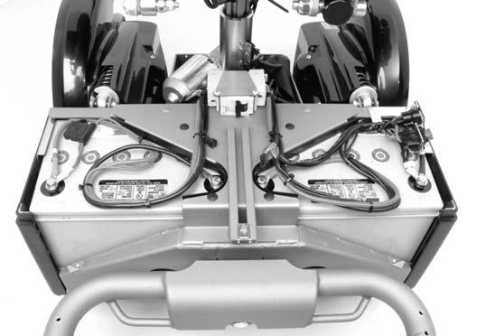 Design and Function Electrical System Battteries The wheelchair's two batteries are located under the rear end of the chassis cover.