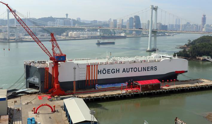 The Worlds Largest Car Carrier Delivered at Xiamen