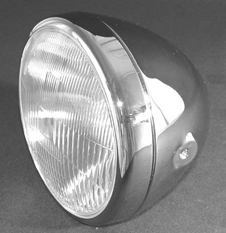 XS# 09-0050... $66.00ea. 7" HEADLIGHT - BLACK SHELL 7" Steel Headlight assembly with Halogen Lamp.