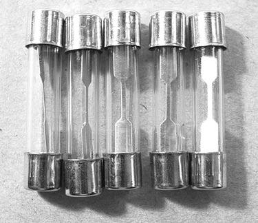 2") Glass Fuses as used in Universal Holder #10-2001 - $1.00/Pk.