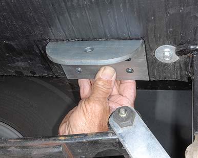 Installation Tips -The New Joy Rider Hold the upper bracket to the frame to ensure that the necessary underbelly material has been removed. Upper bracket should always be mounted on the shackle side.