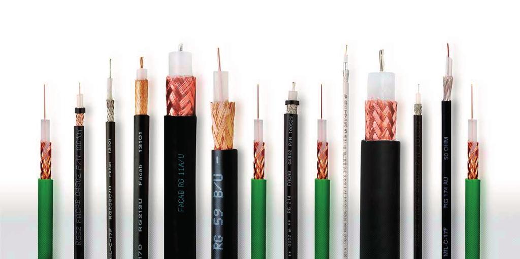 POWER COAXIAL LAN COAXIAL ELECTRONIC COAXIAL CABLE / RG-TYPES Use: For data and signal transmission across a broad range of frequencies and distances, for connecting antennae, measuring equipment,
