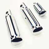 84 Custom Chrome Knob End Pegs Innovative exclusive design integrates a chrome-plated die-cast body with rubber inserts for a more comfy ride and hot looks. Sold in pairs. 27431 Large, male mount..............$52.