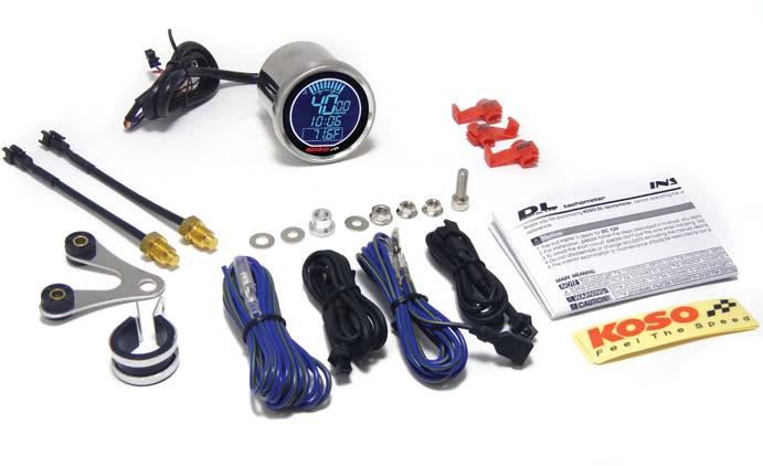 DL STYLE UNIVERSAL TACHOMETER (55mm) ITEM NUMBER BA552B80 BLUE BACK LIGHT BLACK PANEL This digital instrument gives great functions such tachometer, water temperature.