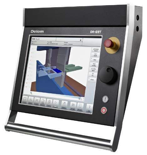 The touch screen gives access to the proven Delem user-interface and enables direct navigation between programming and production.