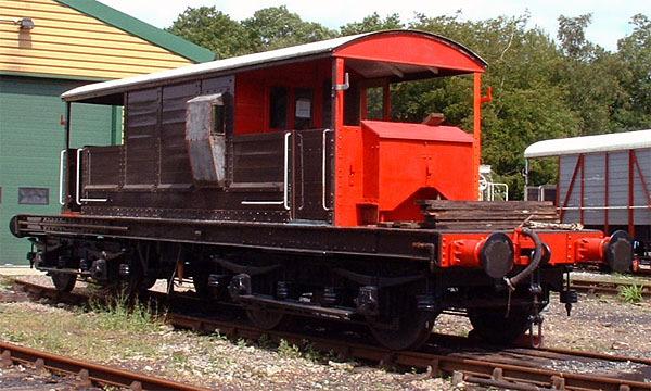 These vacuum-braked vans were intended to accomodate the guard on express vacuum brake piped/fitted goods trains, the bogies giving