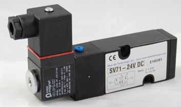 SV Series 3/4 Way Solenoid Valve S V61 Features Extruded aluminum body with NBR seal 120/60/1 coil with IP 67 rating Manual override 1/4 NPT Exhaust port 1/2 NPT conduit connection Operating