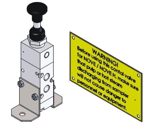 2.7. Installing compressed air regulating valve Mount the manually operated compressed air regulating valve (Fig. 12) with screws on a steady base near the sampler.