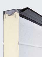 UPVC lintel profile with double lip Systematic insulation The hollow space in the double-skinned steel door is uniformly foam-filled with