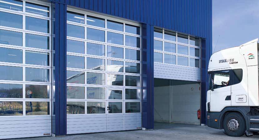 APU 40 Modern aluminium door with steel bottom section and many versions Universal application The combination of double-skinned steel bottom section and aluminium glazing frame has more than