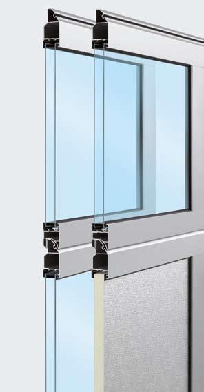 Large-surface glazing down to the bottom section and a slim aluminium frame profile give this door its tasteful design.