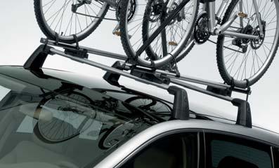 New Alustyle bicycle rack Depending on the permissible roof load, up to four bicycle racks can be fitted per pair of basic carrier bars.