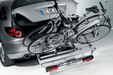 Available as an option for the bicycle rack Rear-mounted bicycle rack for trailer coupling The rear-mounted bicycle rack is easy to attach to the trailer