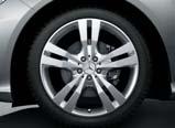 Light-alloy wheels 10-spoke wheel 43.2 cm (17 inch) Finish: titanium silver Wheel: 7.5 J x 17 ET 56 Tyre: 235/65 R17 B6 647 1839 10-spoke wheel 45.