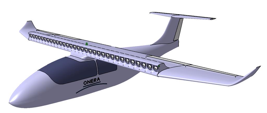 AMPERE Project Onera s Concept-plane using DEP (Distributed Electric Propulsion) Electric