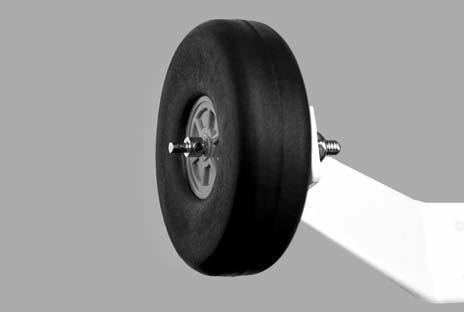 32) Slide a 4mm wheel collar onto the axle shaft. Leave about a 3/8" gap between the wheel collar and the axle nut, to provide proper spacing of the wheel in the wheel pant.
