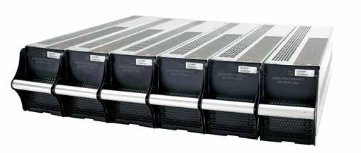 UPS is scalable from 100 kw to 500 kw Parallel four systems up to 2 MW Additional battery frames scale runtime Inherently N+X redundant Integrated parallel functionality Optional combined maintenance