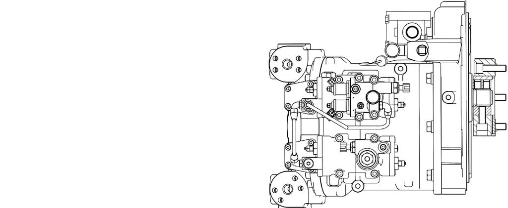 COMPONENT OPERATION / Pump Device OUTLINE The pump device consists of transmission (11), main pump (pump 1 (1), pump 2 (2)) and pilot pump (3).