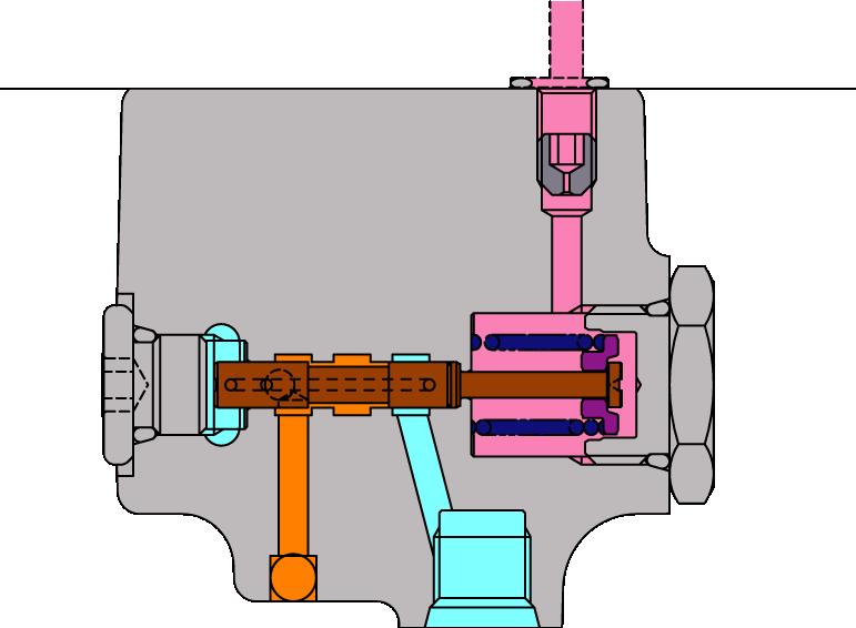 Cylinder Bottom Side T1V1-03-03-051 Orifice To Hydraulic Oil Tank Spring