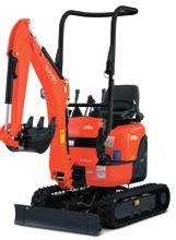 > U10-3 Ultra-compact with enhanced operator protection; the efficient and easy-to-use Kubota U10-3 with zero tail swing is the mini-excavator you can count