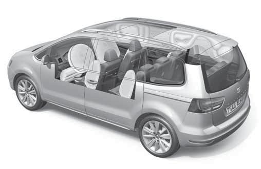 AIRBAGS. The Alhambra s front, side, curtain, and driver s knee protection airbags make seven. Add passenger airbag deactivation and the option of rear side airbags too, and it s a dream come true.