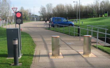 The PAS 68 Rising/Active Terra Bollards from Frontier Pitts is a counter terrorist bollard, hydraulically driven for reliability & strength.