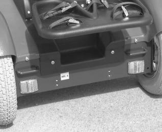 If the chair has to be transported in an estate car or other vehicle it is vital that the chair is properly fixed and that the fixing points used are