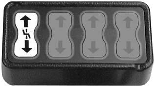 Design and Function Seat control panel The seat control panel is attached to the right or left-hand armrest behind the control panel. The picture below show the function of the seat control panel.