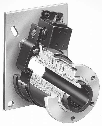 Solenoid Operated Combination Clutch/Brake Packages on control cam collar Single or multi-stop collars control rotation, ±½ stop repeatability CB-8 250 lb-in (28.25 Nm) 45 lb-in (5.