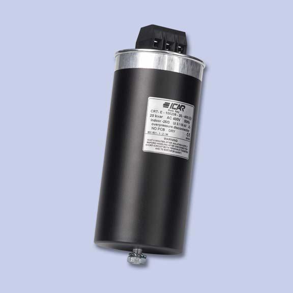4. CRTE POWER CAPACITORS In its power factor correction systems, ICAR uses only capacitors entirely made within the facilities of its group.