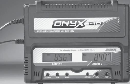 The DuraTrax Onyx 240 charger is two chargers in one!