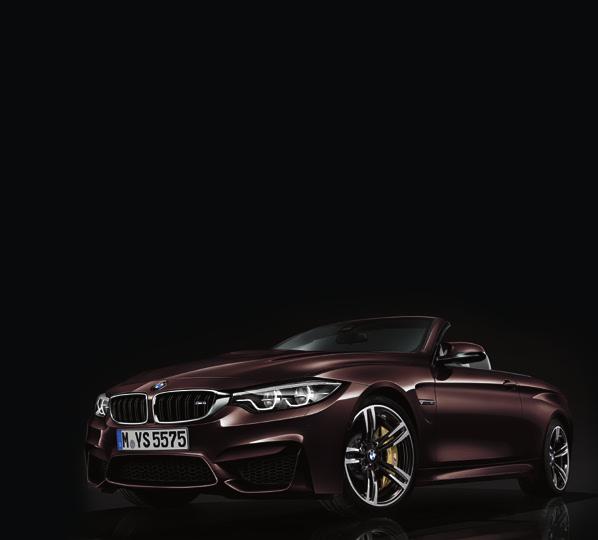 MODEL RANGE M4 CONVERTIBLE HIGHLIGHTS. The new BMW M4 Convertible is available with a variety of standard equipment; below highlights some of this equipment.