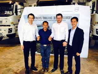 Perfect partners By providing a total offer with fully integrated solutions for finance and maintenance, Volvo Financial Services (VFS) and Volvo Group in Thailand were able to secure a deal for 70