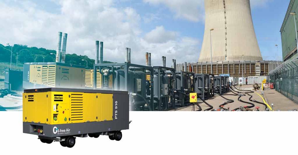 PTS 916 100% Oil-free Air Compressor Diesel driven Principal Data Most reliable diesel engine Integrated aftercooler (a+10 C) Spillage free frame Spark arrestor + overspeed shutdown system Class 0