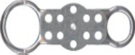 KRM LOTO ALUMINIUM DUAL JAW HASP KRM LOTO Aluminum dual jaw hasp ( Jaw dia 23 and 38 mm ) with 10 holes -- CAN Overall length 151