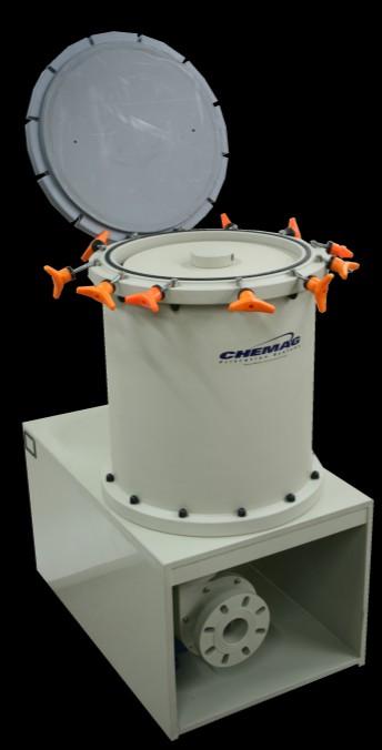 CHEMAG GF Disc Filter Series CHEMAG Thermoplastic Disc Filtration Systems Series GF Rugged Thermoplastic Disc Filtration Systems Constructed in Glass-Free Polypropylene CHEMAG Series GF horizontal