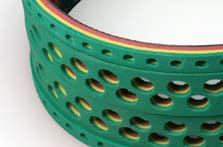 seamless rubber coating belts can run in either direction uniform surface finish no delamination