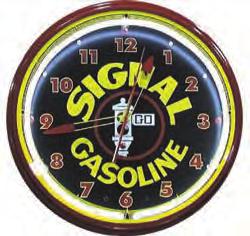 20" Signal Gasoline Neon Clock Large 20" Size Perfect For The